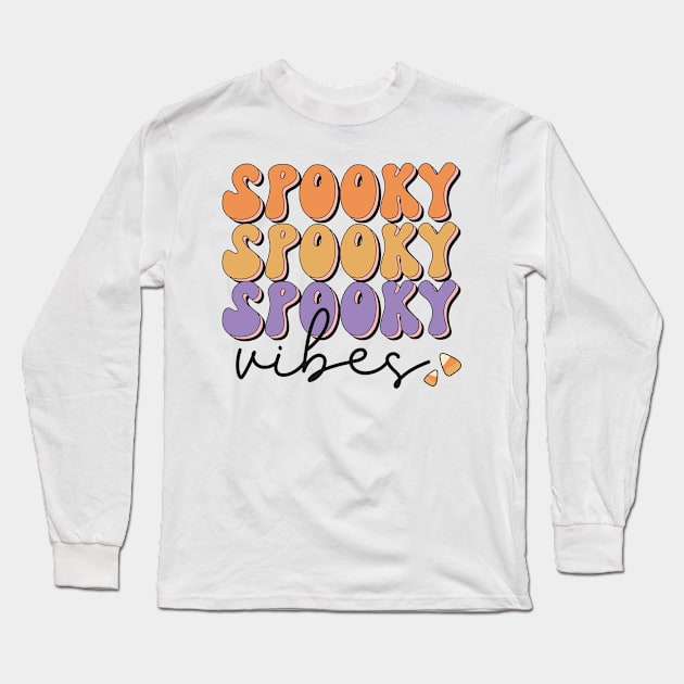 Spooky Vibes Long Sleeve T-Shirt by LMW Art